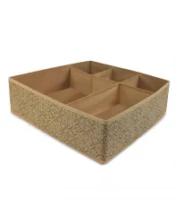 Органайзер ГЕЛЕОС для хранения вещей, 5 отделений, «Миндаль» / Бежевый, 40х40х13 см (арт. МНД_15)