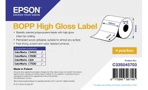 Рулон Epson BOPP High Gloss Label, 102 мм x 76 мм (арт. C33S045703)