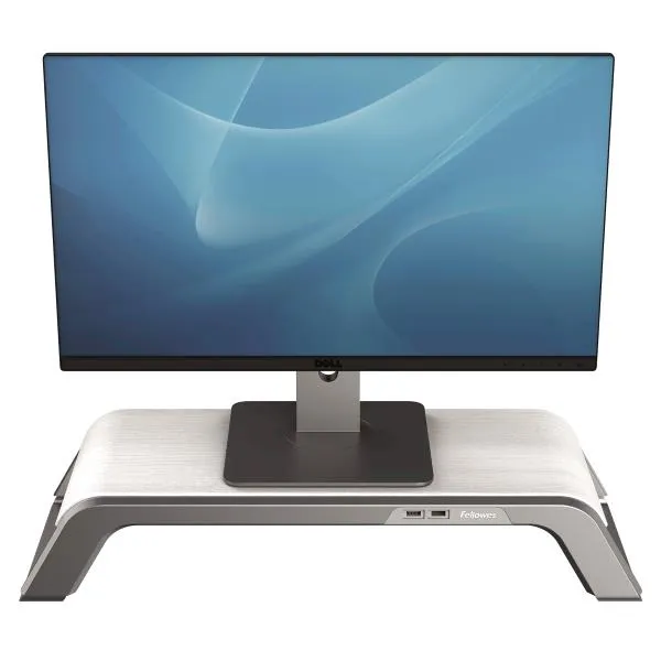 Премиальная подставка для монитора Fellowes Hana™, белая (арт. FS-80642)