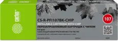 Перезаправляемый картридж Cactus (черный, 260 мл.) (арт. CS-R-PFI107BK-CHIP)