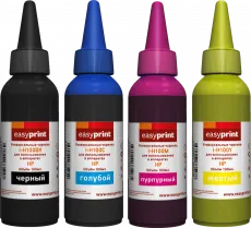 Комплект чернил EasyPrint (черный, голубой, пурпурный, желтый, 4 шт. x 100 мл.) (арт. I-H100_SET)