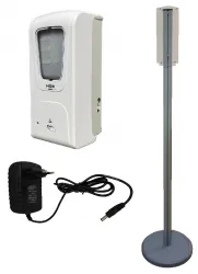 Бесконтактный дезинфектор для рук на стойке HOR DE-006A+ПТ-50+адаптером питания (арт. HOR-DE-006A-AC-DC+ПТ-50)