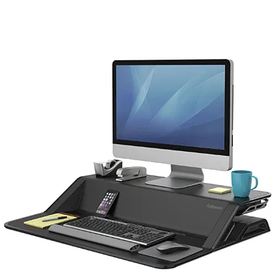Платформа для работы сидя-стоя Fellowes Lotus Sit-Stand Workstation, черная (арт. FS-00079)