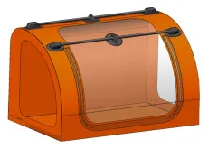 Мобильный ПЦР бокс LAMSYSTEMS X-BIO. Для работы в полевых условиях. Ткань: LS-MT 620 (арт. ИЗО.09)