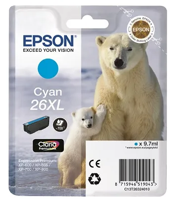 Картридж Epson 26XL Cyan (арт. C13T26324012)