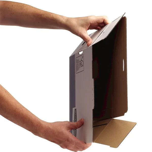 Переносной короб с крышкой Fellowes Bankers Box System 100 mm A4 синий  FastFold™, 100 x 315 x 260 мм (арт. FS-00265)