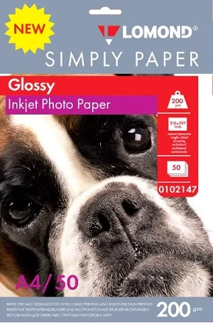 Фотобумага Lomond Glossy Photo Paper, A4, 200 г/м2 (арт. 1103109)