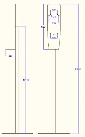 Мобильная стойка HOR для размещения дозатора мыла/дезенфицирующих средств (арт. HOR-777701)