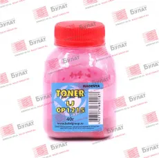 Тонер Булат для HP Color LJ CP1215 / M251 / Canon i-SENSYS LBP7100C банка 40г Magenta БУЛАТ (арт. BAHPLJ1215070)