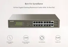 Коммутатор Tenda TEG1116P-16-150W (арт. TEG1116P-16-150W)