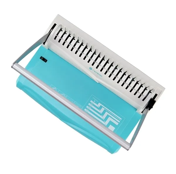 Переплетчик ГЕЛЕОС БП-13+ бирюзово-белый на пластиковую пружину, А4 (арт. БП13пбб)