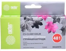 Картридж Cactus пурпурный (12мл) для Canon (арт. CS-CLI481XXLM)
