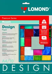 Дизайнерская бумага Lomond PREMIUM Мозайка, 230 г/м², А4, 10 л. (арт. 930041)