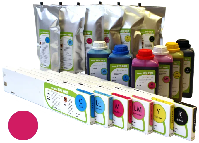 Экосольвентные чернила VEIKA Balance ECO Fast, Magenta 1л, Пакет (арт. OT36253)