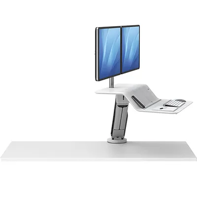 Платформа для работы сидя-стоя Fellowes Lotus RT Sit-Stand Workstation, белая (арт. FS-80818)