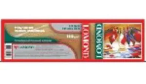 Тканевый материал Lomond Полиэфирный тканевый материал LOMOND, ролик 1270 x 50,8 мм, 110 г/м2, 30 метров (арт. 1212014)