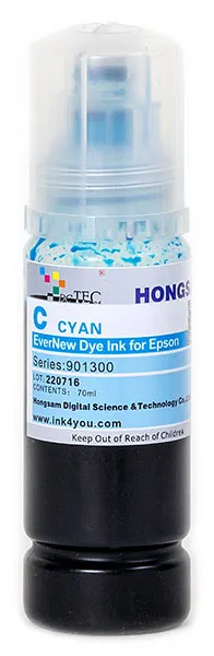 Чернила DCTec L3160 EverNew (голубой, с ключом, 70 мл.) (арт. 901300-C-70k)