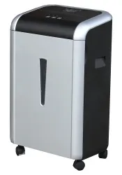 Уничтожитель документов Bulros B6HC, 0,8×2 мм, черный/серебро дверь, контур (арт. SH-D-BSC-B6HC-026-___-06)