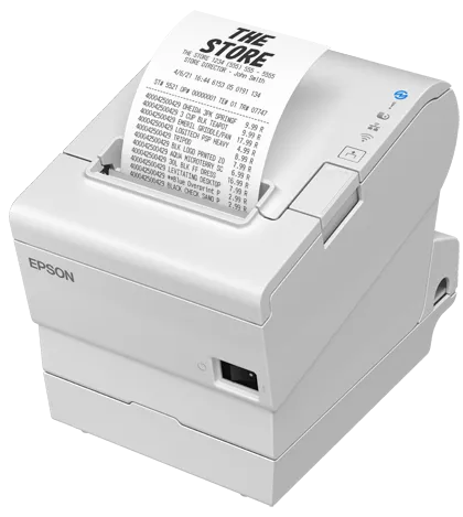 Чековый принтер Epson TM-T88VII (111A0): USB, Ethernet, Serial, PS, UK, White (арт. C31CJ57111A0)