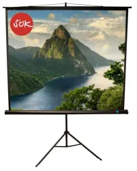 Экран для проектора SOK Cinema 180x180см TriScreen 1:1 напольный рулонный ЧЕРНЫЙ 100' (арт. SCPST-180x180BLCK)