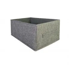 КОРОБ для хранения ГЕЛЕОС Коттон-18 (25х42х17 см) серый (арт. КОТТОН-18-СР)