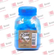 Тонер Булат для Samsung CLP-300 банка 45г Cyan БУЛАТ s-Line (арт. BASMCLP300140)