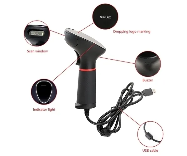 Сканер штрих-кода SUNLUX XL-3610 USB (2D) без подставки (арт. XL-3610)