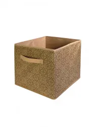 Короб ГЕЛЕОС раскладной с ручкой, «Миндаль» / Бежевый, 31х31х31 см (арт. МНД-183)
