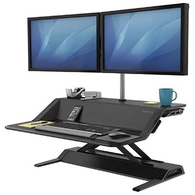 Платформа для работы сидя-стоя Fellowes Lotus Sit-Stand Workstation, черная (арт. FS-00079)