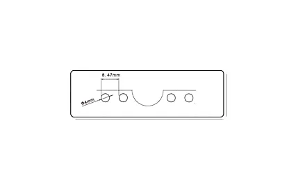 Блок сменный перфорационный Bulros BY32, метал 3:1, круглые, ригель (арт. BB-P-UnB-BY32-___-___-Pa)