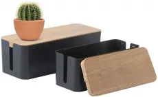 Органайзер Cactus черный/бамбук (арт. CS-BOX-BL)