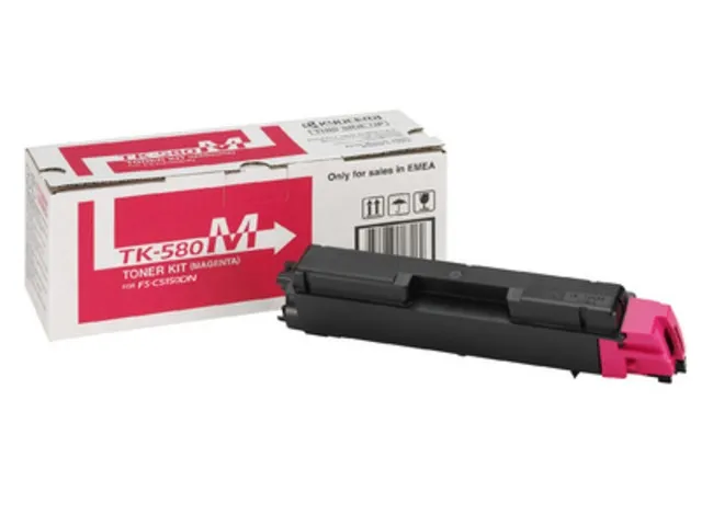 Оригинальный тонер-картридж Kyocera TK-580M (пурпурный, 2800 стр.) (арт. 1T02KTBNL0)