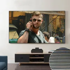 Экран SOK Cinema Cinema S'OK SCPSFR-266x150UST для ультракороткофокусных проекторов 120″, 16:9, настенный, рама черная 1см (арт. SCPSFR-266x150UST)