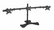 Кронштейн для двух мониторов Cactus серебристый 15″-27″ макс.8кг настольный поворот и наклон (арт. CS-VM-FE124D-AL)