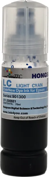 Чернила DCTec EverNew (светло-голубой, с ключом, 70 мл.) (арт. 901300-LC-70k)