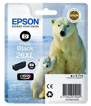 Картридж Epson 26XL Photo Black (арт. C13T26314012)