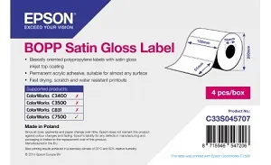 Рулон Epson BOPP Satin Gloss Label, 102 мм x 51 мм (арт. C33S045707)