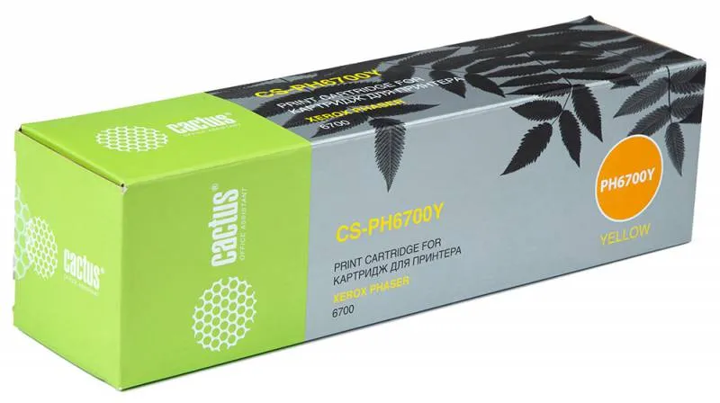 Картридж Cactus Тонер Картридж CS-PH6700Y 106R01525 желтый для Xerox (12000стр.) (арт. CS-PH6700Y)