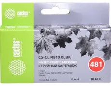 Картридж Cactus черный (12мл) для Canon (арт. CS-CLI481XXLBK)