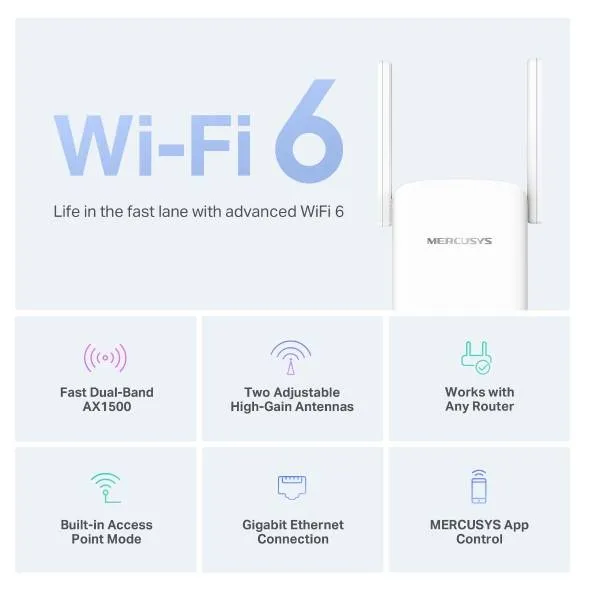 Усилитель Wi-Fi Mercusys ME60X (арт. ME60X)