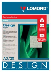 Дизайнерская бумага Lomond Лён (Linen), глянцевая, A3, 230 г/м², 20 листов (арт. 934032)