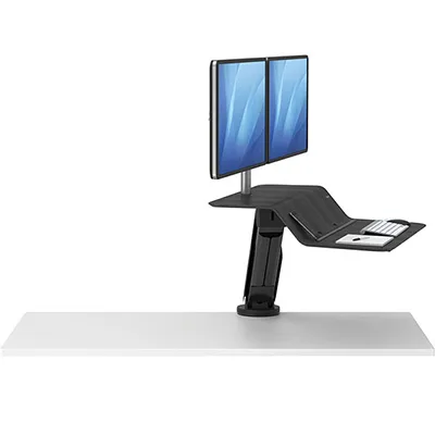 Платформа для работы сидя-стоя Fellowes Lotus RT Sit-Stand Workstation, черная (арт. FS-80816)
