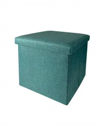 КОРОБ складной ГЕЛЕОС Пуф 38-ГЛ, размер 38х38х38 см, бирюзовый (арт. ПУФ-38-ГЛ)