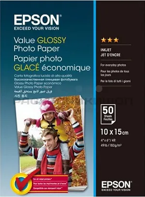 Бумага Epson Value Glossy Photo Paper (10x15 см) 50 листов (арт. C13S400038)