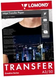 Термотрансфер Lomond Термотрансфер LOMOND A3/50л струйный для тёмных тканей (арт. 0808325)