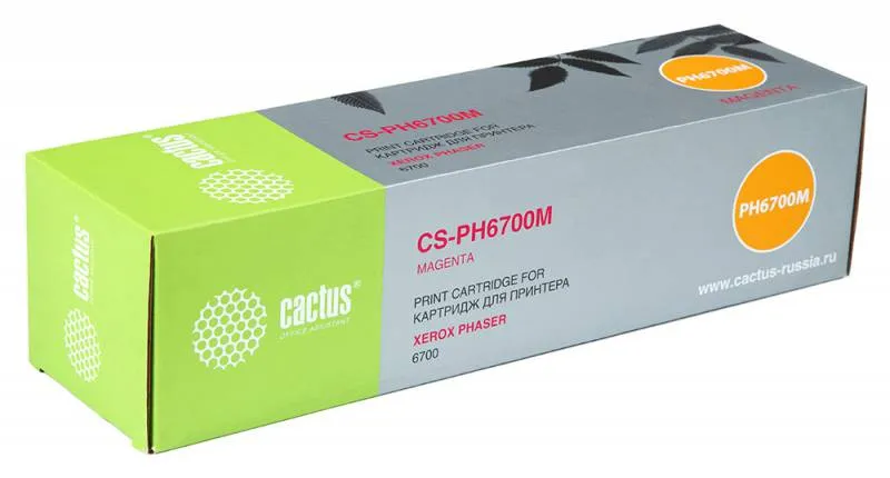 Картридж Cactus Тонер Картридж CS-PH6700M 106R01524 пурпурный для Xerox (12000стр.) (арт. CS-PH6700M)