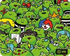 Коврик для мыши Cactus Frogs 300x250x3 мм (арт. CS-MP-D09M)