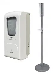 Бесконтактный дезинфектор для рук на стойке HOR DE-006A на стойке с каплесборником (арт. HOR-DE-006A+stand)