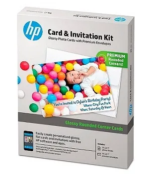 Бумага HP Rounded Corner Photo Paper, 250 г/м2, 127 х 178 мм, 15 листов (арт. 3WL67A)