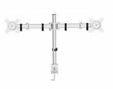 Кронштейн для двух мониторов Cactus серебристый 13″-27″ макс.8кг настольный поворот и наклон (арт. CS-VM-D29-AL)